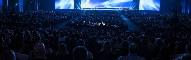 A large conference auditorium