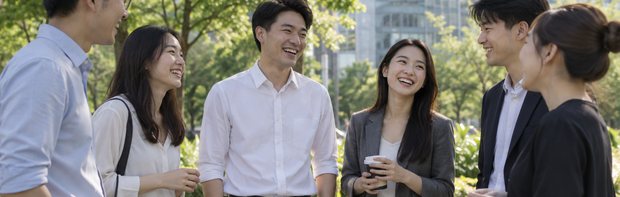 A group meeting outdoors in Shenzhen