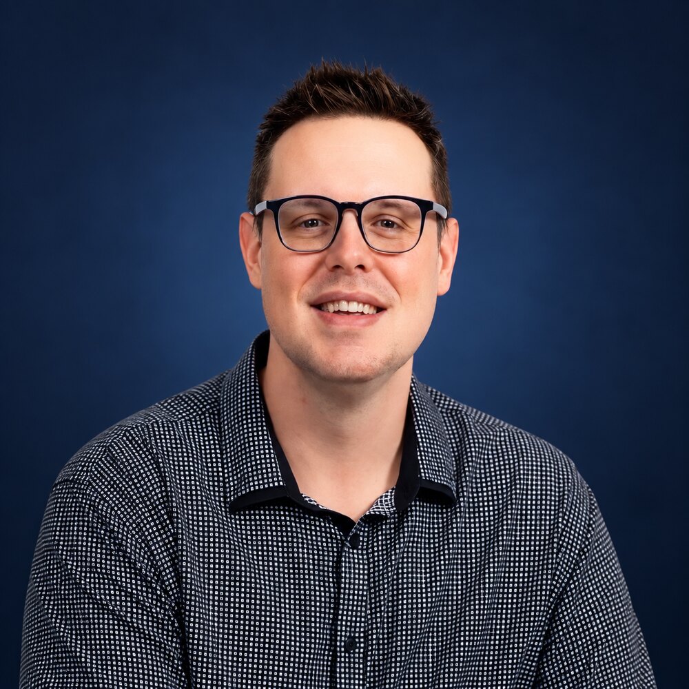 Studio headshot of Marc Moeller, Perth SEO consultant and founder of Ecomexperts